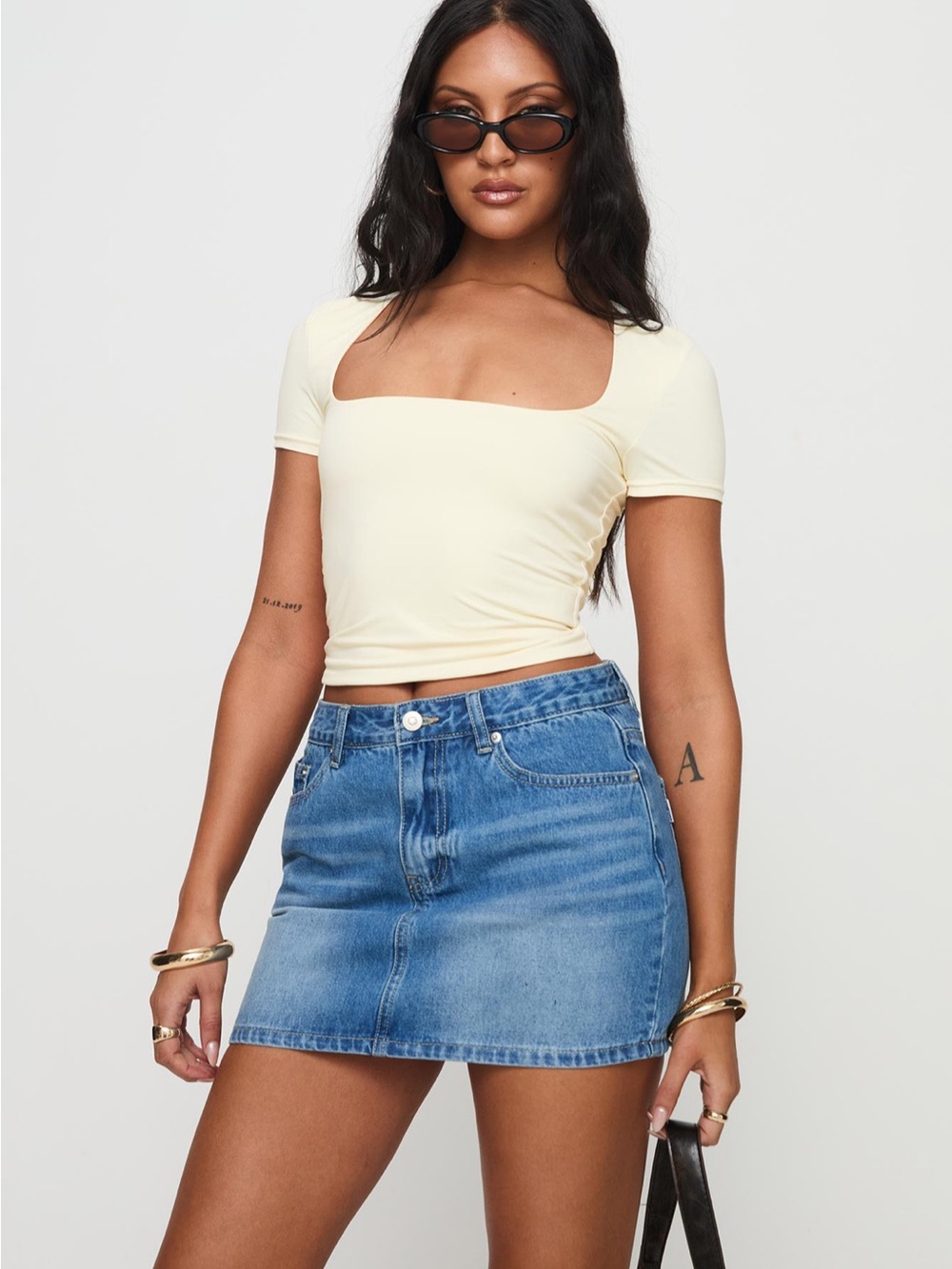 Princess Polly Paulette Mini Denim Skirt